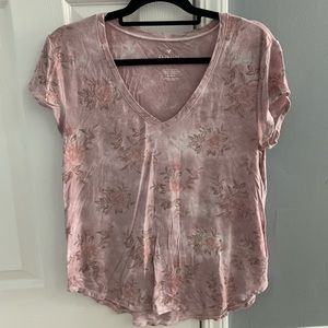 Pink floral t-shirt